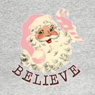 Believe in Vintage Santa T-Shirt